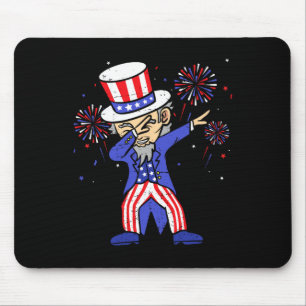 Of July Shirts For Kids Funny Dabbing Uncle Sam Bo Mouse Pad