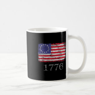 Of July T Shirt American Flag Betsy Ross 1776 Men  Coffee Mug