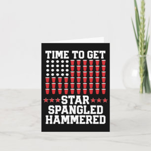 Of July T Shirt Gift Beer Pong American Flag Drink Card
