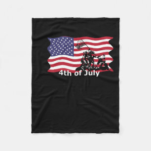 Of July T Shirts Iwo Jima  Fleece Blanket