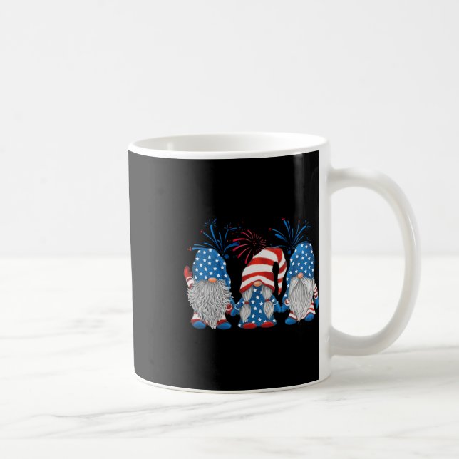 Of July Three Gnomes American Gnome Independence D Coffee Mug (Right)