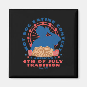 Of July Tradition Hot Dog Eating Contest Funny Hot Magnet