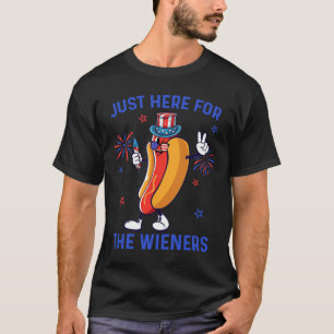 Of July Wieners Usa American Flag Patriotic Men Bo T-Shirt