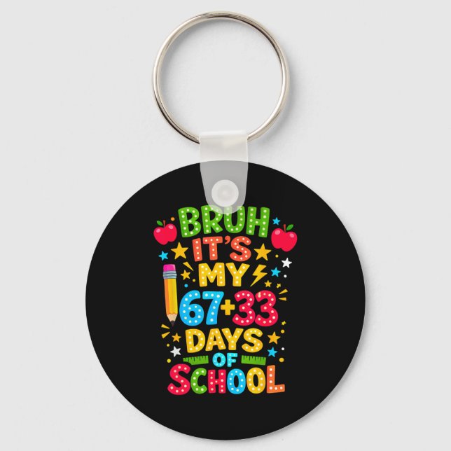Of Kid 100 Days School Teacher 67 Keychain (Front)