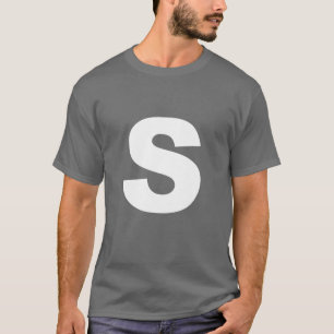 of Letter S Chipmunk Halloween Costume Blue friend T-Shirt