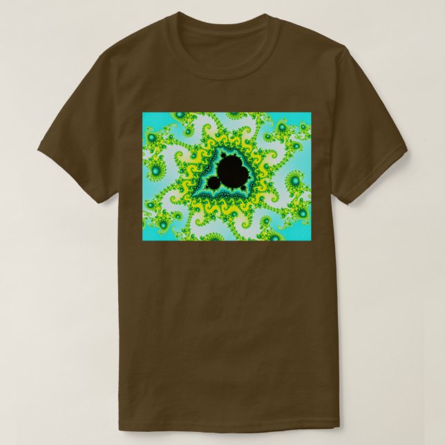 of Mandelbrot Purple Pink Fractal Pattern Computer T-Shirt (Design Front)