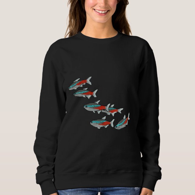 Of Neon Tetra Fish Sweatshirt (Front)