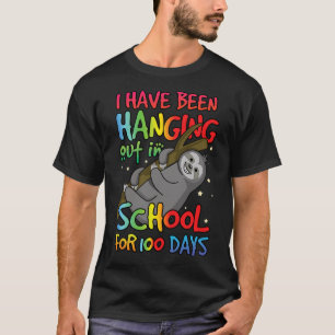 Of School Happy 100th Day 100 Hanging Kawaii Sloth T-Shirt