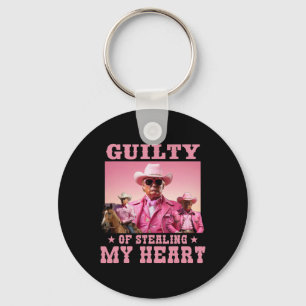 Of Stealing My Heart Trump 2024 Shirt Trump Cowboy Keychain