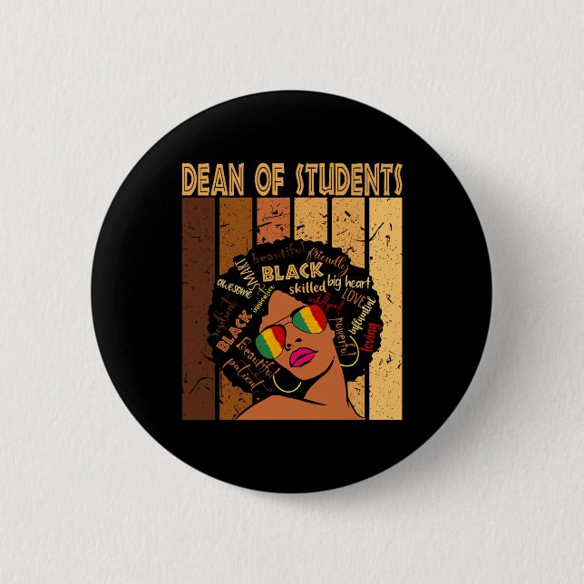 Of Students Afro African American Black History Mo 2 Inch Round Button (Front)