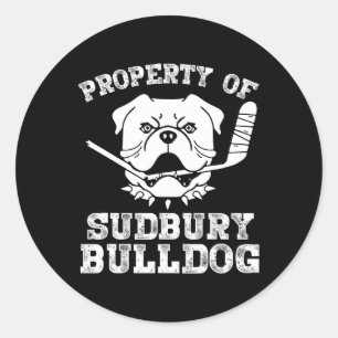 Of Sudbury Bulldog Fun Classic Round Sticker