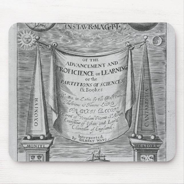 'Of the advancement and proficience of learning' Mouse Pad (Front)