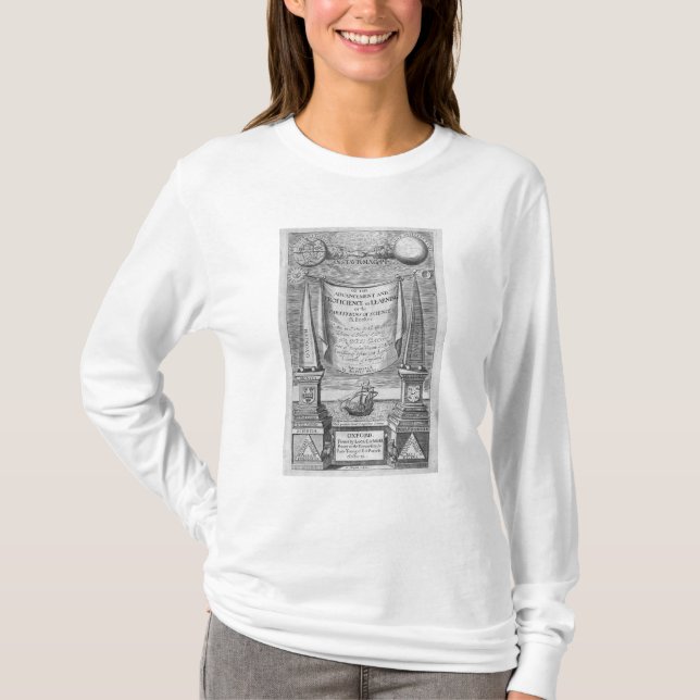 'Of the advancement and proficience of learning' T-Shirt (Front)