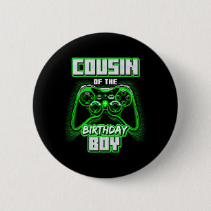 Of The Birthday Boy Matching Family Video Game Par 2 Inch Round Button