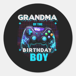 Of The Birthday Boy Matching Family Video Game Par Classic Round Sticker