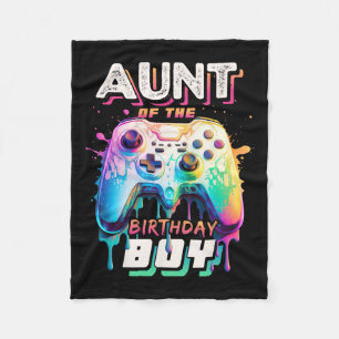 Of The Birthday Boy Matching Family Video Game Par Fleece Blanket