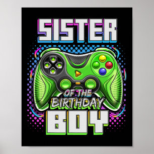 Of The Birthday Boy Matching Family Video Game Par Poster