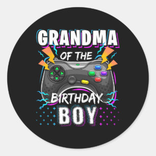 Of The Birthday Boy Matching Video Game Birthday 2 Classic Round Sticker