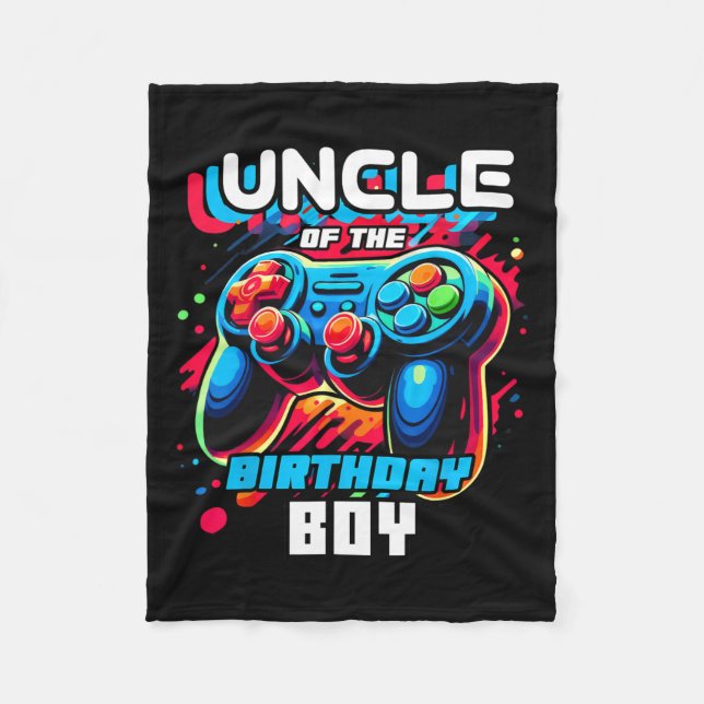 Of The Birthday Boy Matching Video Game Birthday 3 Fleece Blanket (Front)