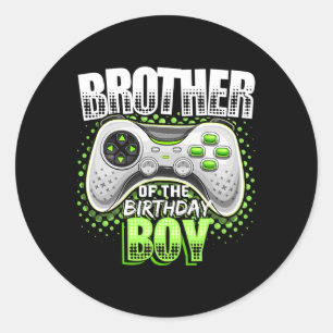 Of The Birthday Boy Matching Video Game Birthday 5 Classic Round Sticker