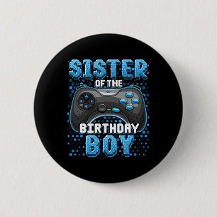 Of The Birthday Boy Matching Video Game Birthday 6 2 Inch Round Button