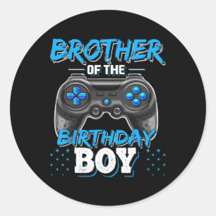 Of The Birthday Boy Matching Video Game Birthday 7 Classic Round Sticker