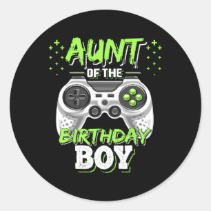 Of The Birthday Boy Matching Video Game Birthday G Classic Round Sticker