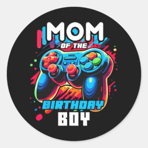 Of The Birthday Boy Matching Video Game Birthday P Classic Round Sticker