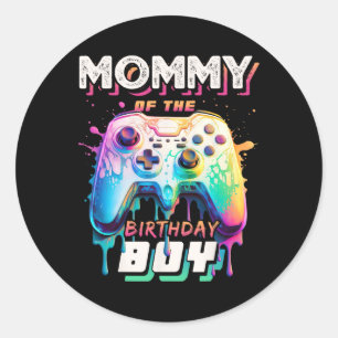 Of The Birthday Boy Matching Video Game Birthday P Classic Round Sticker
