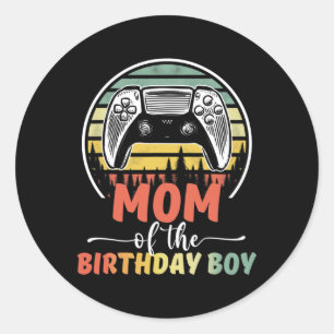 Of The Birthday Boy Video Gamer Matching Family Classic Round Sticker