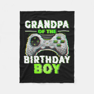 Of The Birthday Boy Video Gamer Matching Family  Fleece Blanket