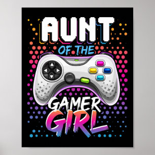 Of The Gamer Girl Matching Video Game Birthday Gif Poster