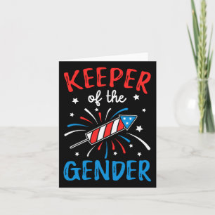 Of The Gender Reveal Funny 4th Of July Ba Card