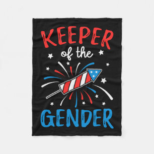 Of The Gender Reveal Funny 4th Of July Ba  Fleece Blanket