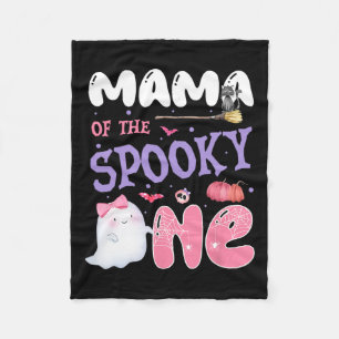 Of The Spooky One 1st Birthday Halloween Pink Ghos Fleece Blanket