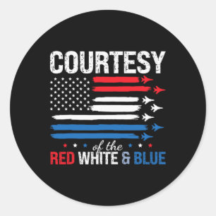Of The Usa Red White And Blue 4th Of July Women Me Classic Round Sticker