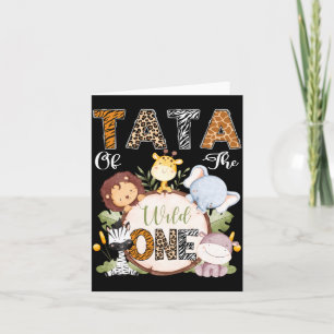 Of The Wild One 1st Birthday Safari Woodland Card