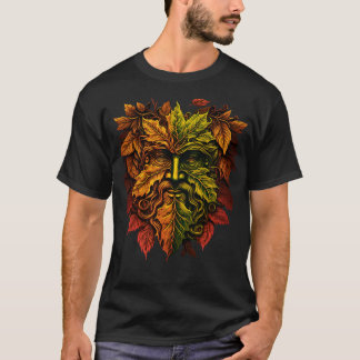 Of The Wood Traditional Pagan Celtic Greenman 18 T-Shirt