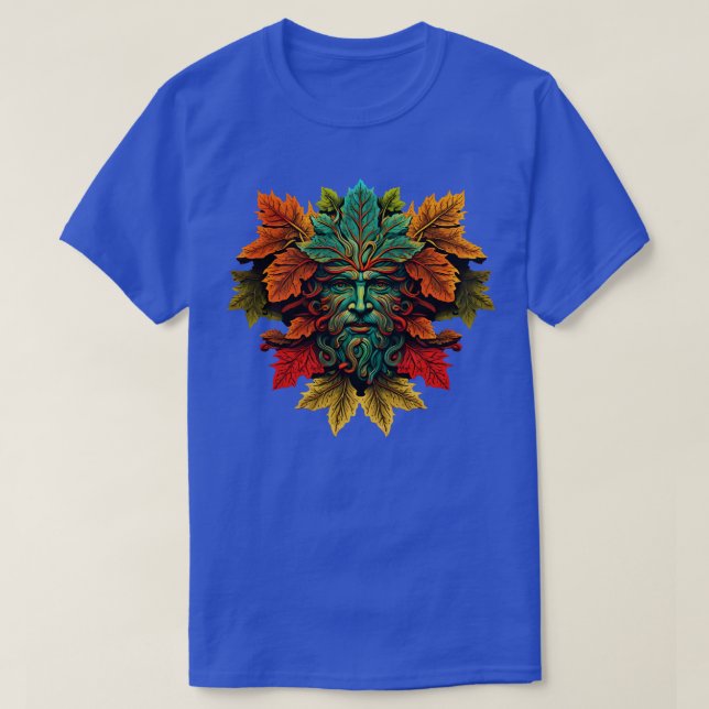 Of The Wood Traditional Pagan Celtic Greenman 2 T-Shirt (Design Front)