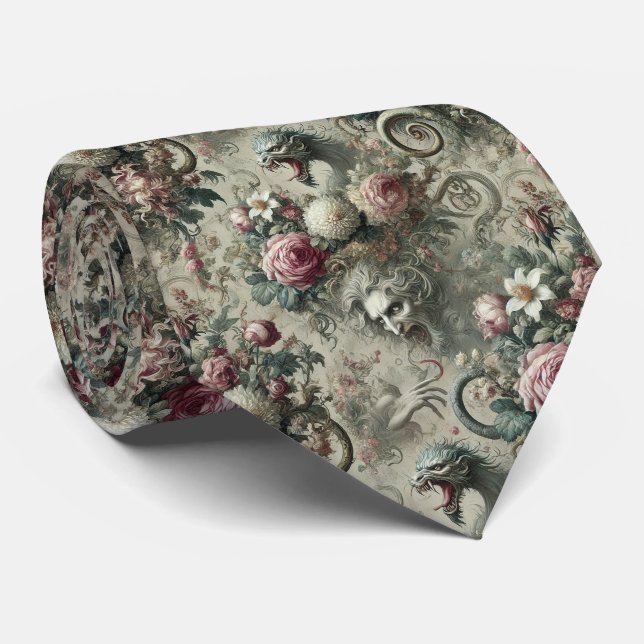 Of Tone & Tail – Gothic Victorian  Tie (Rolled)