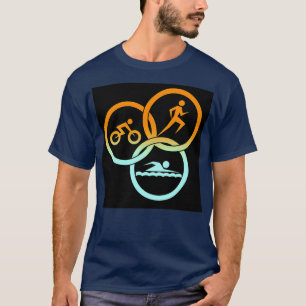 Of Triathlon Sticker T-Shirt