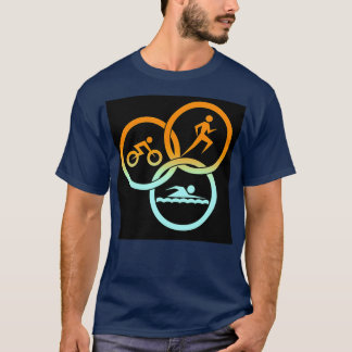 Of Triathlon Sticker T-Shirt