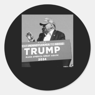 Of Trump Bullet Mid Air Classic Round Sticker