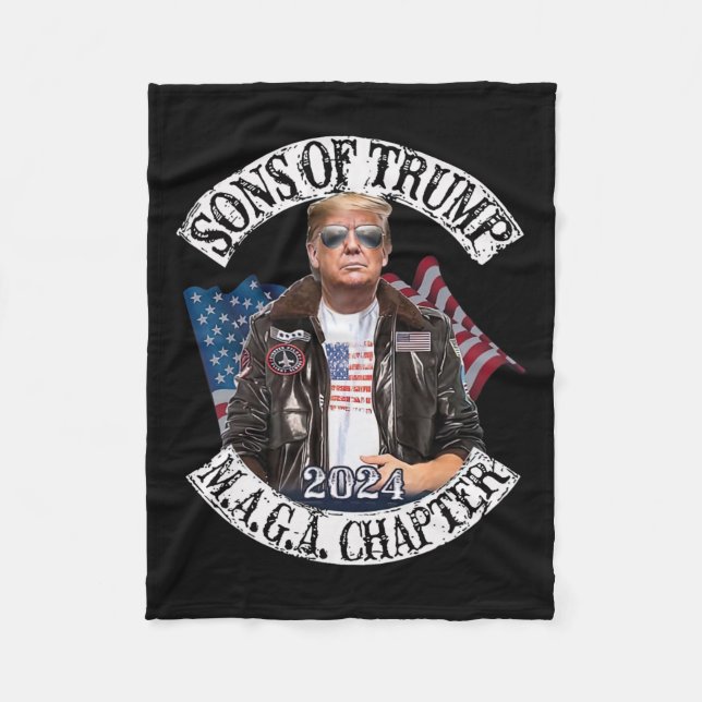 Of Trump Maga Chapter 2024  Fleece Blanket (Front)