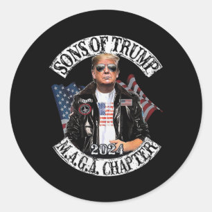 Of Trump Maga Chapter 2024 (on Back)  Classic Round Sticker