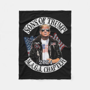 Of Trump Maga Chapter 2024 (on Back) Fleece Blanket