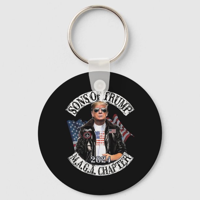 Of Trump Maga Chapter 2024 (on Back)  Keychain (Front)