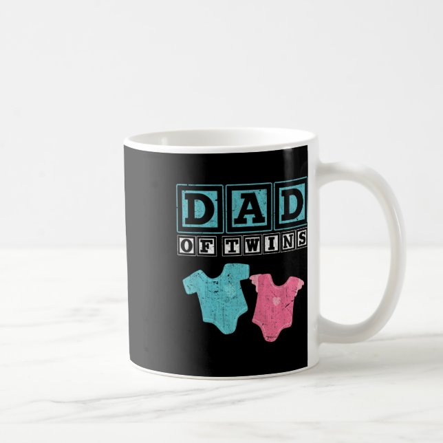 Of Twins Family Daddy Fathers Day Future Parents  Coffee Mug (Right)