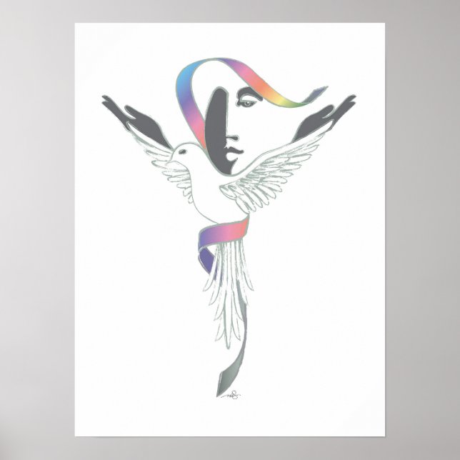 Of Woman, White Dove Poster (Front)