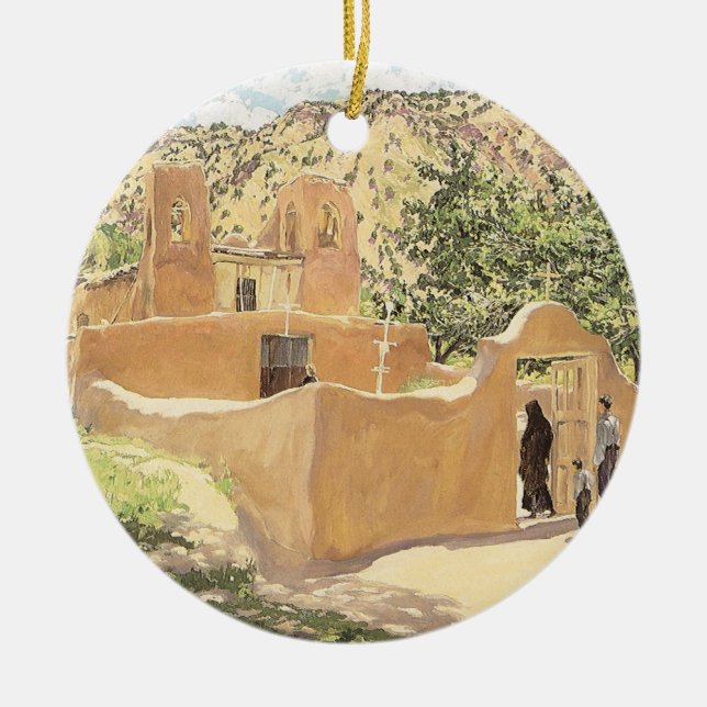 Oferta Para San Esquipula by Walter Ufer Ceramic Ornament (Front)